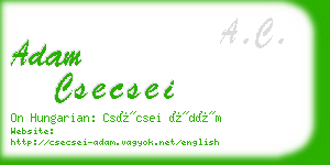 adam csecsei business card